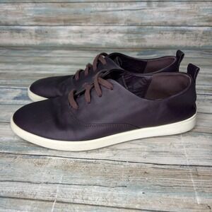 Ecco Womens Purple Lace Up Soft Leather Sneakers US 10